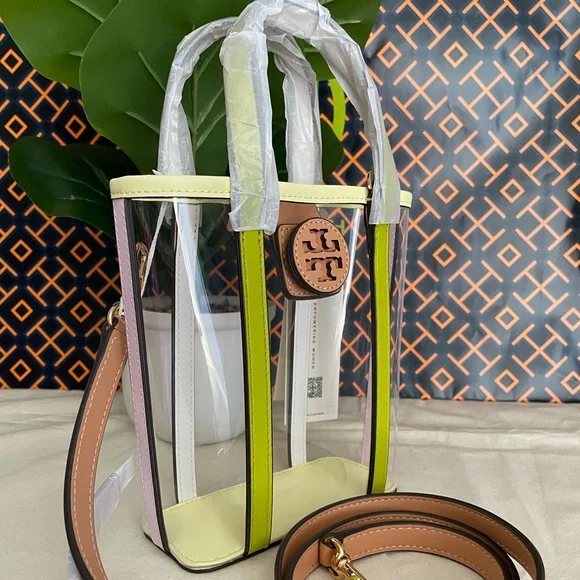 NWT tory burch Blake clear mini shopper leather crossboy shoulder bag - Picture 4 of 14